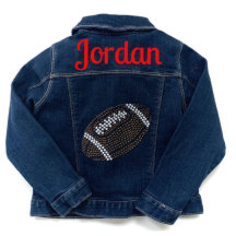 Football Toddler Jean Jacket