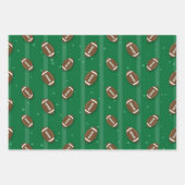 Football Toss Design Green Brown en White Inpakpapier Vel (Voorkant 3)