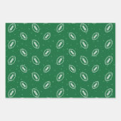 Football Toss Design Green Brown en White Inpakpapier Vel (Voorkant)
