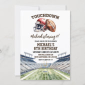 Football Touchdown Birthday Kaart (Voorkant)