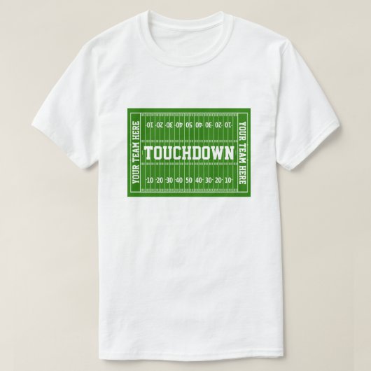 Football Touchdown Jouw tekst T-shirt (Design voorkant)