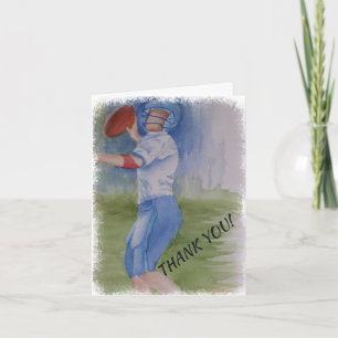 FOOTBALL TOUCHDOWN PASS DANK U BEDANKKAART