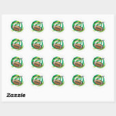Football, Touchdown Ronde Sticker (Vel)