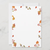 Football Touchdown Tiny Toes Herfst Baby shower Kaart (Achterkant)