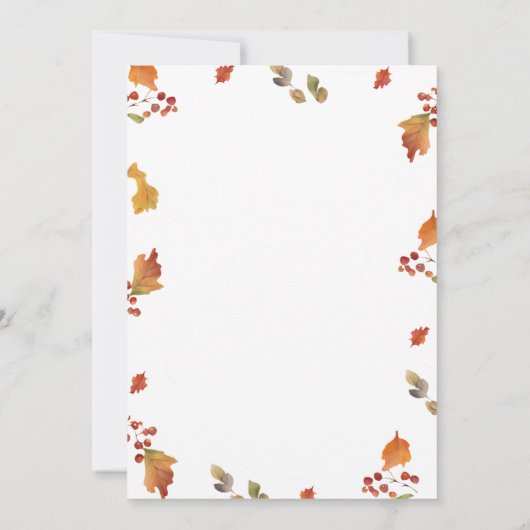 Football Touchdown Tiny Toes Herfst Baby shower Kaart (Achterkant)