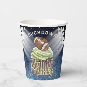 Football Touchdown Verjaardagsfeest Papieren beker