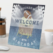 Football Touchdown Verjaardagsfeest Welkomstbord Reclamebord Met Voetstuk (Insitu)