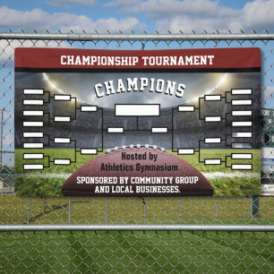 Football Tournament Brackets 16 Team Banner