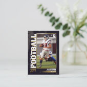 Football Trading Kaart, Football Player Kaart Gold Contactkaartje (Staand voorkant)