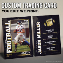 Football Trading Kaart, Football Player Kaart Gold