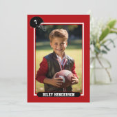 Football Trading Kaart Foto Verjaardagsfeest (Staand voorkant)