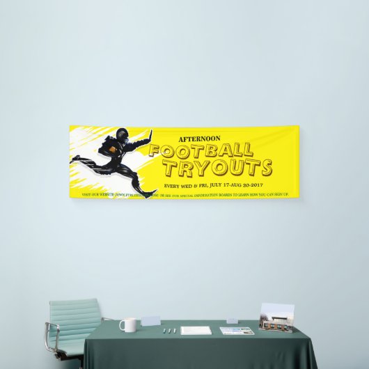 Football Tryouts Vinyl Banner (Beurs)