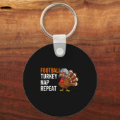 Football Turkey Nap Repeat - Thanksgiving Dad & Sleutelhanger (Voorkant)