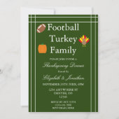 Football, Turkije, familiale Thanksgiving Kaart (Voorkant)