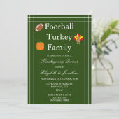 Football, Turkije, familiale Thanksgiving Kaart (Staand voorkant)