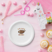 Football Turkije Feast Mode Thanksgiving Retro Vin Papieren Bordje (Feest)