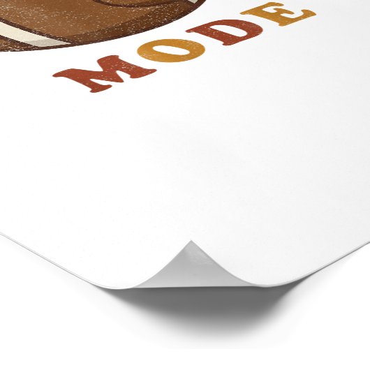 Football Turkije Feast Mode Thanksgiving Retro Vin Poster (Hoek)