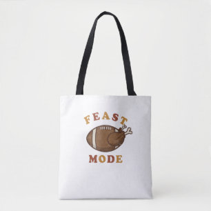 Football Turkije Feast Mode Thanksgiving Retro Vin Tote Bag