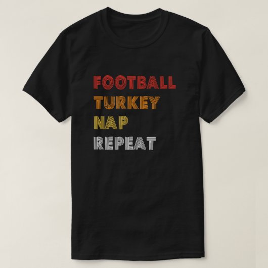 Football Turkije - nap Herhaal T Shirt (Design voorkant)