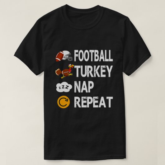 Football Turkije Thanksgiving Nap Repeëert Cute Da T-shirt (Design voorkant)