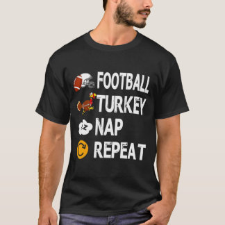 Football Turkije Thanksgiving Nap Repeëert Cute Da T-shirt