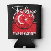 Football Türkiye Flag, Turks sportfan Blikjeskoeler (Achterkant)