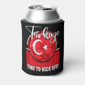 Football Türkiye Flag, Turks sportfan Blikjeskoeler (Blikje Achterkant)