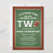 Football Tweede verjaardagsfeestje Kaart (Voorkant)