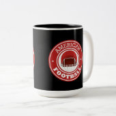 Football Tweekleurige Koffiemok (Voorkant rechts)