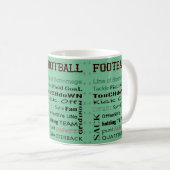 FOOTBALL typografie Koffiekoffie Mok (Voorkant rechts)