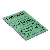 FOOTBALL typografie Notitieboek (Rechterzijde)
