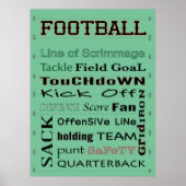 FOOTBALL typografie Poster (Voorkant)