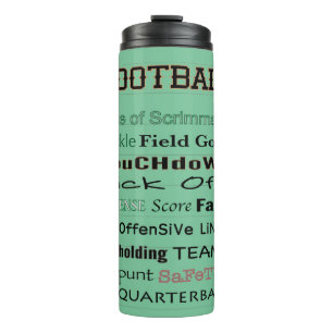 FOOTBALL typografie Thermosbeker