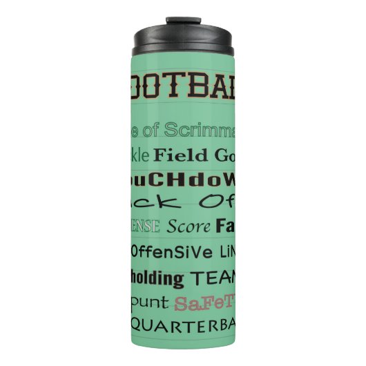 FOOTBALL typografie Thermosbeker (Voorkant)