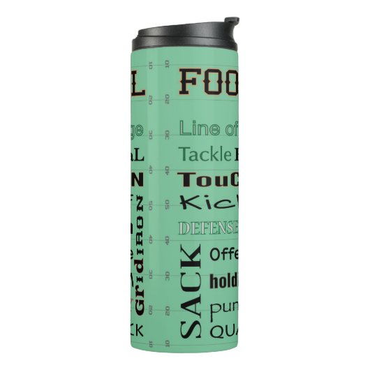 FOOTBALL typografie Thermosbeker (Gedraaid links)