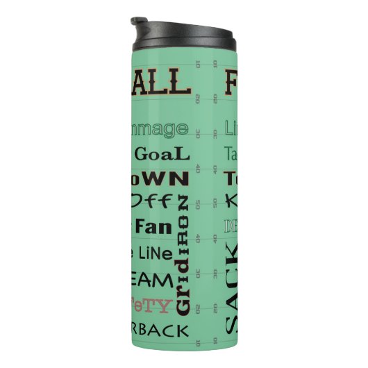 FOOTBALL typografie Thermosbeker (Geroteerd rechts)