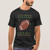Football Ugly Christmas Sweater Funny Sport Xmas B T-shirt (Voorkant)