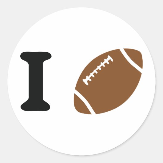 football uit liefde ronde sticker (Voorkant)