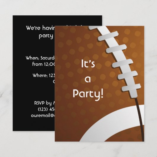 Football Uitnodiging (Voorkant / Achterkant)