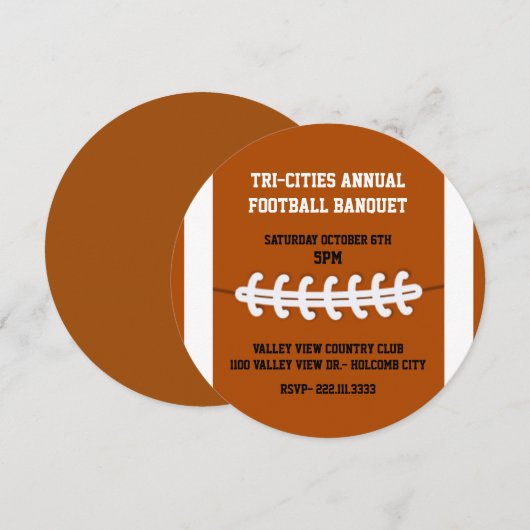 Football Uitnodiging tot het indienen van bankbilj (Voorkant / Achterkant)