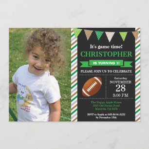 Football uitnodiging voor eerste verjaardag