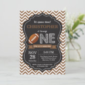 Football uitnodiging voor eerste verjaardag (Staand voorkant)