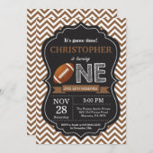 Football uitnodiging voor eerste verjaardag (Voorkant / Achterkant)