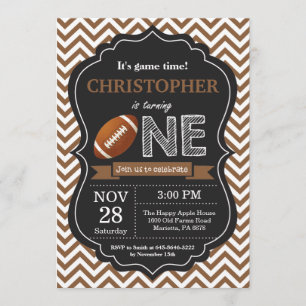 Football uitnodiging voor eerste verjaardag