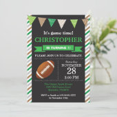 Football uitnodiging voor eerste verjaardag (Staand voorkant)