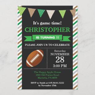 Football uitnodiging voor eerste verjaardag