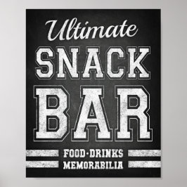 Football ULTIMATE SNACK BAR Sign Chalk Print