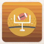 Football Upright Super Fan Game Day Kartonnen Onderzetters (Voorkant)