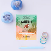 Football Uprights Palm Tree Invitation Flyer (Enkel)