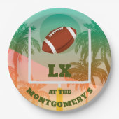 Football Uprights Party Papieren Bordje (Voorkant)